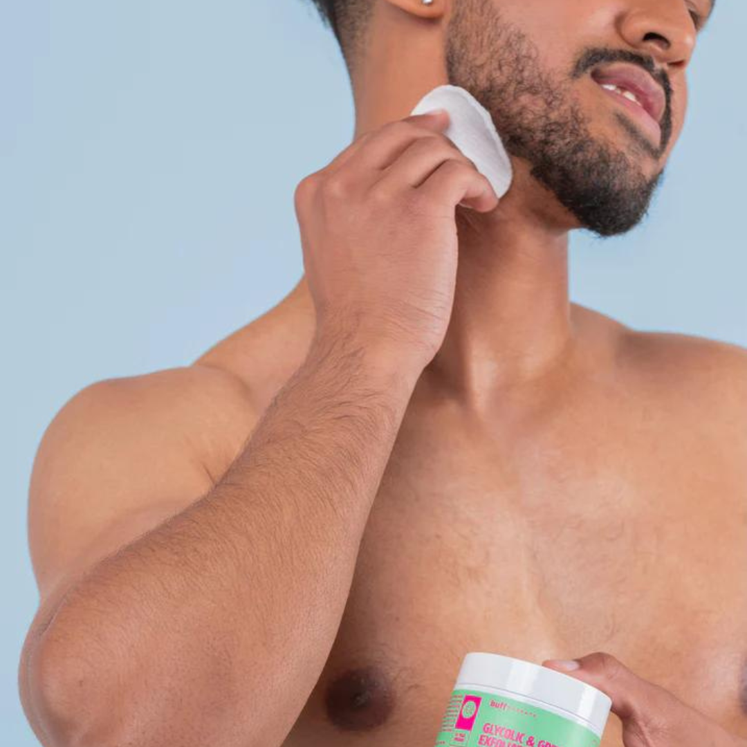 Glycolic & Green tea exfoliating pads for body