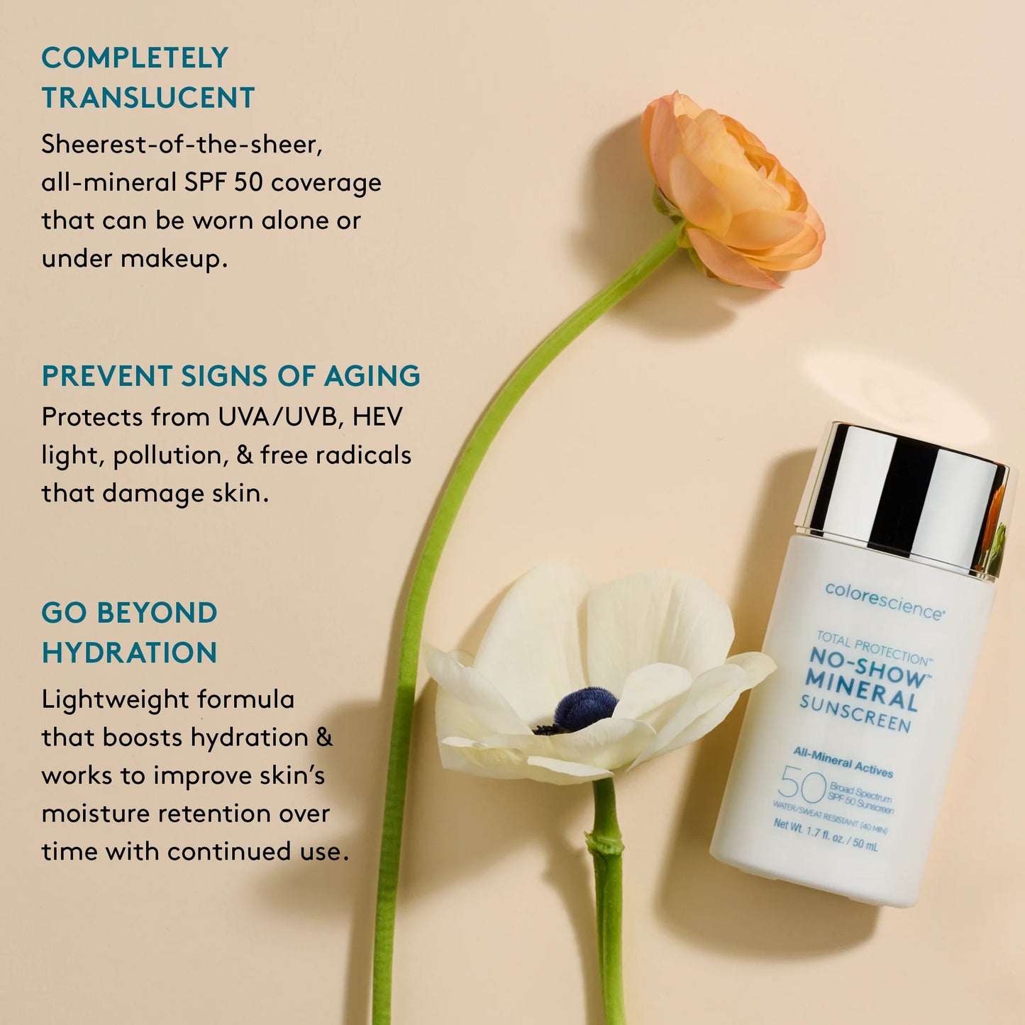 Total Protection™ No Show™ Mineral Sunscreen SPF 50 - 50ml
